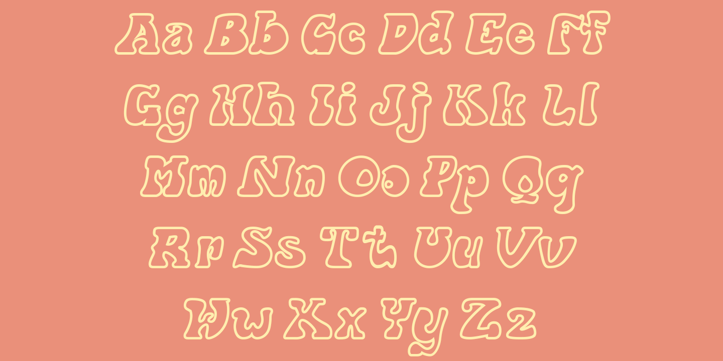 Пример шрифта Hofisem Outline